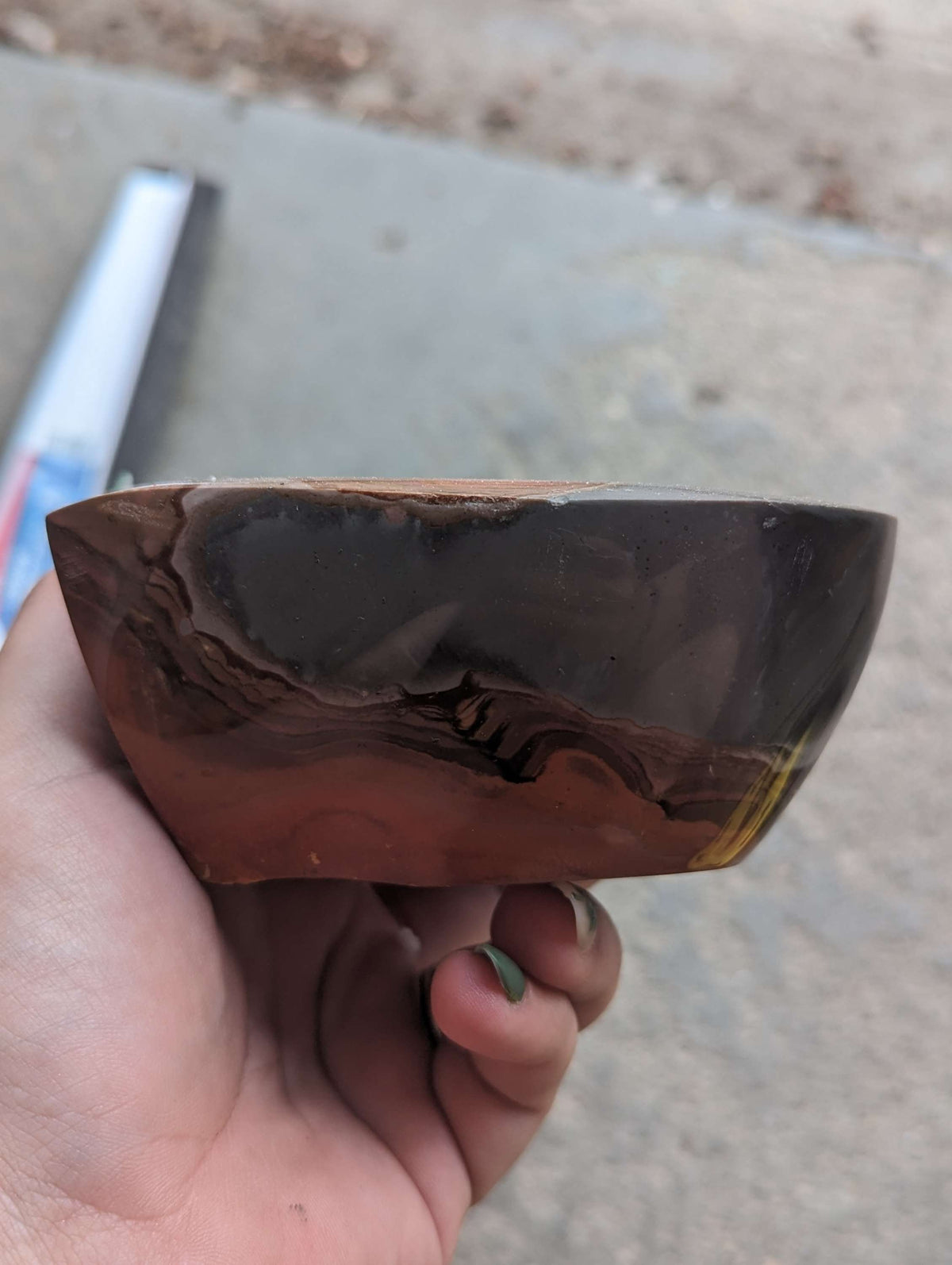 Polychrome Heart Bowl detail